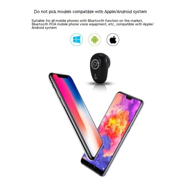 Bluetooth-ørepropp, Enkelt Trådløst Øretelefon, Mini Bluetooth-hodetelefon Håndfri Bilhodetelefon, Bluetooth-ørepropp for Smart