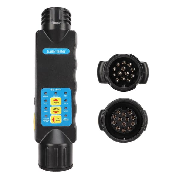 Trailer Tester 12V 13-Pin Towbar Light Plug Socket Cable Test Diagnostic Tool Resistance Test Fault Detection for RV Trailer YEMAA