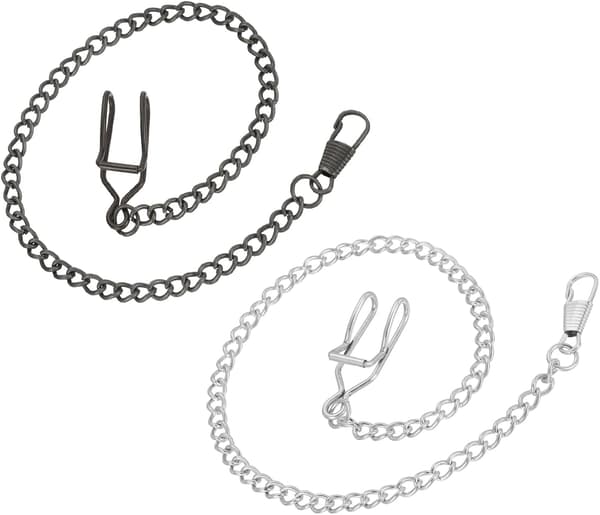 Lommeurkjede Svart Sølv Black,Silver
