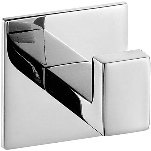 2 st SUS304 Rostfritt Stål Badrum Självhäftande Handdukskrok Hängare Kromfinish Kappkrok Robe Hook Hängare Utan Borrning (Självhäftande, 2 st)