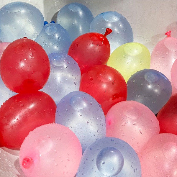 Vannballonger Flerfargede hurtigfyllende selvforseglende øyeblikkelig vannballonger for utendørs familie, sommermoro for barn (3 bunter)