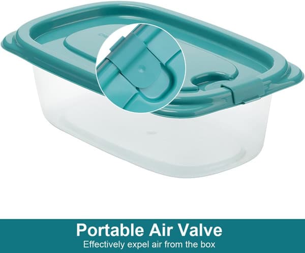 Rectangular Plastic Portion Boxes with Lids Food Storage Containers Lunch Boxes with Lids BPA-Free Airtight Leak-Proof 550ml 3PCS