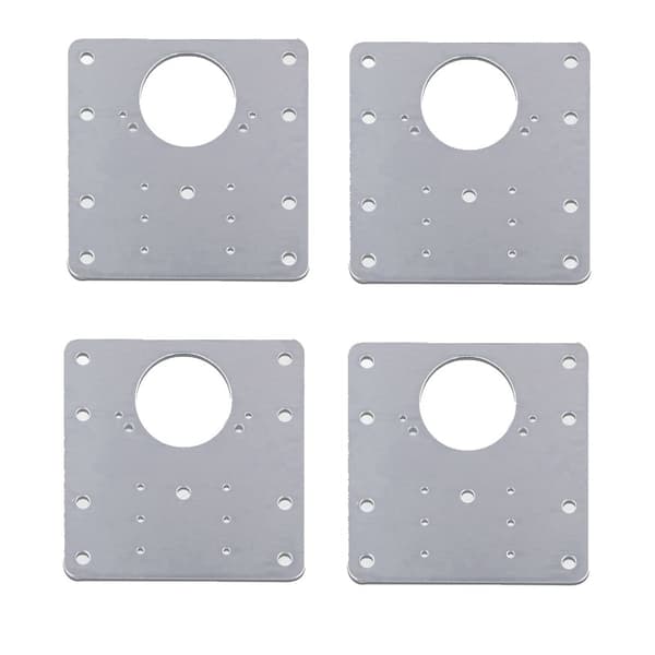 Reparationsplade til hængselmøbler 9x9 cm rustfrit stål 4-pak 159 4-Pack 159
