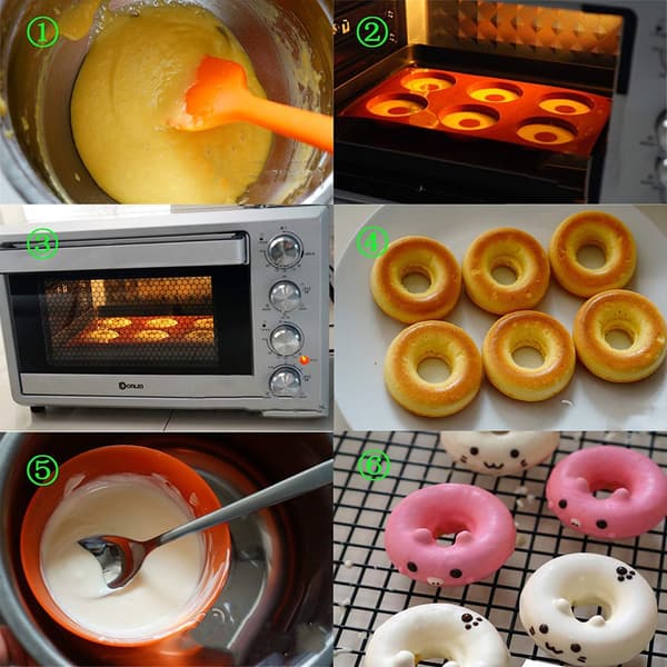 Set med 2 silikonmunkformar, värmebeständiga non-stick-formar (8 hålrum och 18 hålrum)