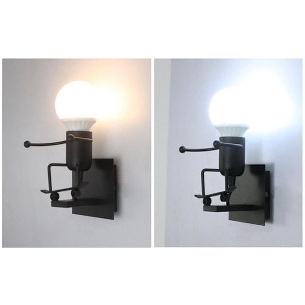 LED Vägglampa för inomhus, Kreativ vägglampa för sovrum, vardagsrum, korridor, Glödlampa ingår ej