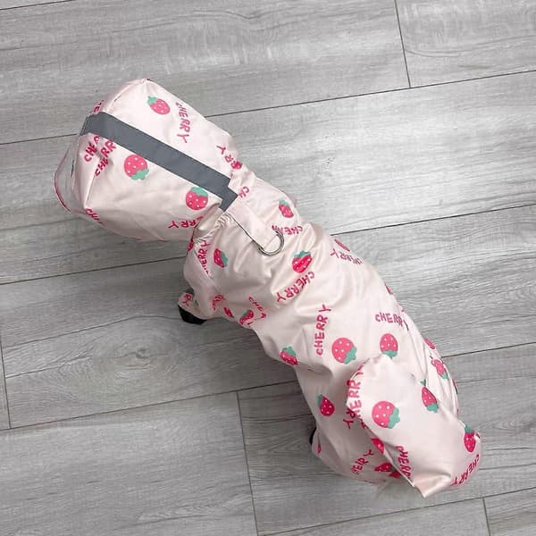 Small Dog Raincoat with Rain Boot Set, Full Coverage Waterproof with Backpack, Reflective Dog Raincoat Rain Boots