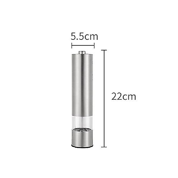 2pcs Electric Salt And Pepper Grinder Mill Stainless Steel Pepper