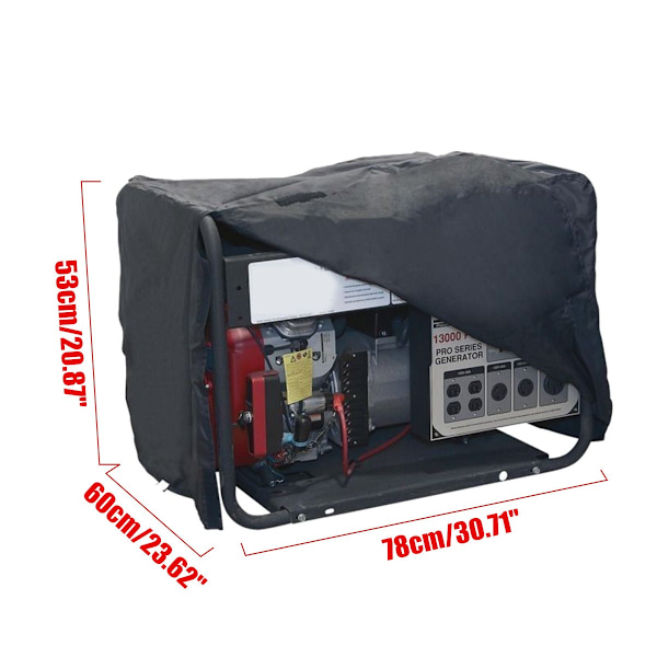 Vattentätt skyddande överdrag för möbler och generator 78*60*53cm, 210D Polyester Oxford Skyddande presenning för generatorer och