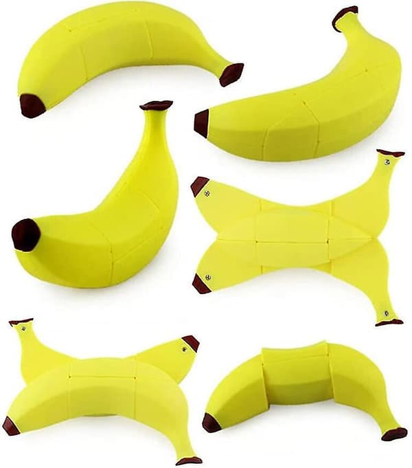 3D Fruktkube Sett Med Banan Sitron Og Eple Magic Cube Bundle Pedagogiske Leker 3-pakning