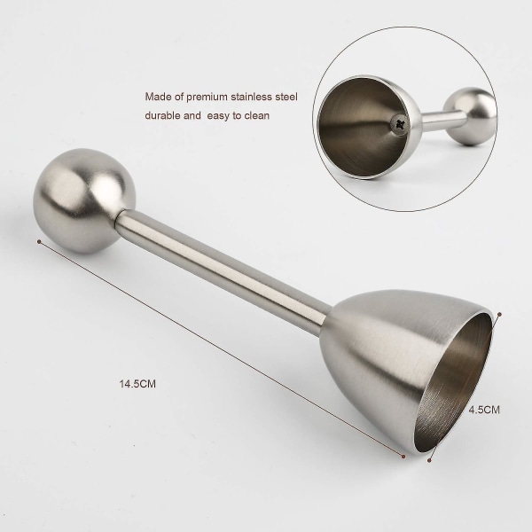 Myk Hardkokt Egg Cracker Topper i Rustfritt Stål - Skallseparator og Eggkutter