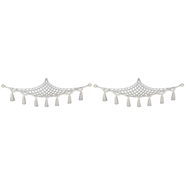 3-pack Bomullsrep Plysch Leksakshängmatta Förvaring Barn Plysch Leksak Förvaringsnät Organiserare 2-pack 110x74cm 2pcs 110x74cm