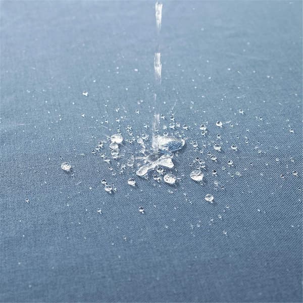 Tvättad bordsduk rektangulär med lotuseffekt, vattentät canvas-bordsduk, fläckskydd, lättskött och smutsavvisande bordslinne, grå, 140 x 180 cm