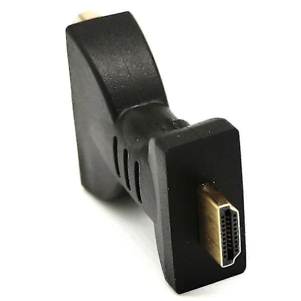 HDMI-kompatibel han til 3 RCA hun komposit AV lyd- og videoadapterkonverter til TV Sort