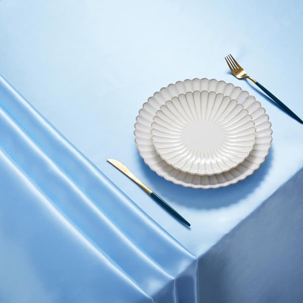 1-pack satin cloth rectangular silky soft tablecloth, satin tablecloths 60 x 102 inches, light blue Light blue 1pcs Light blue 1pcs