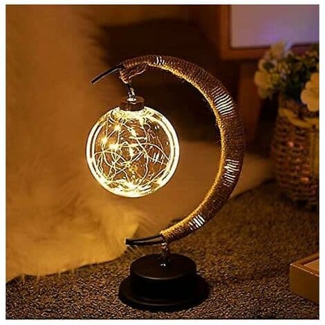 The Enchanted Moon Lamp - Hanging Moon Lamp Night Light with Stand, Crescent Moon Lamp