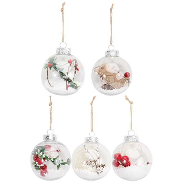 Klare pærer Ornamenter Juletrær Kuler Juletrær Pynt Juletrær Ornament Ferie Tre Globe Bauble8cm 8cm