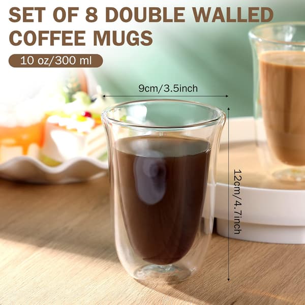 8-pakning 10 oz dobbel for 10 Ounces
