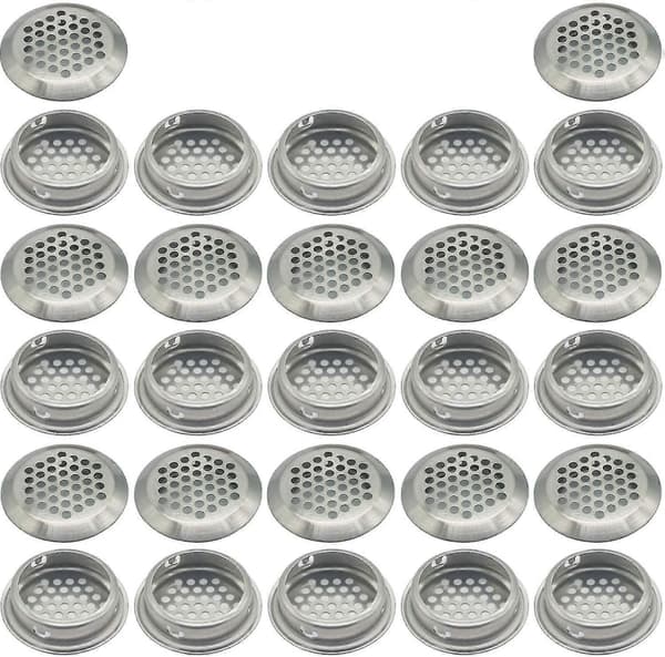 27 Stykker 35 mm Rustfrit Stål Ventilationsgitter Rund Mesh Åndbar | Til Køkkenmøbler Rustfrit Stål Ventilationsdyse | Til Skabe