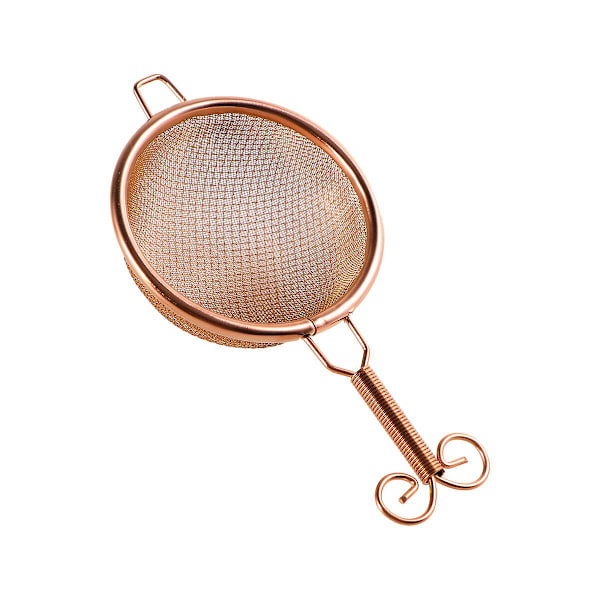 Rustfrit Stål Te-si, Finmasket Te-infuser Håndlavet Te-tragt Med Håndtag Til Te (sølv) Rosaguld 14,5 * 7,5 * 3,5 cm Rose golden 14.5*7.5*3.5cm