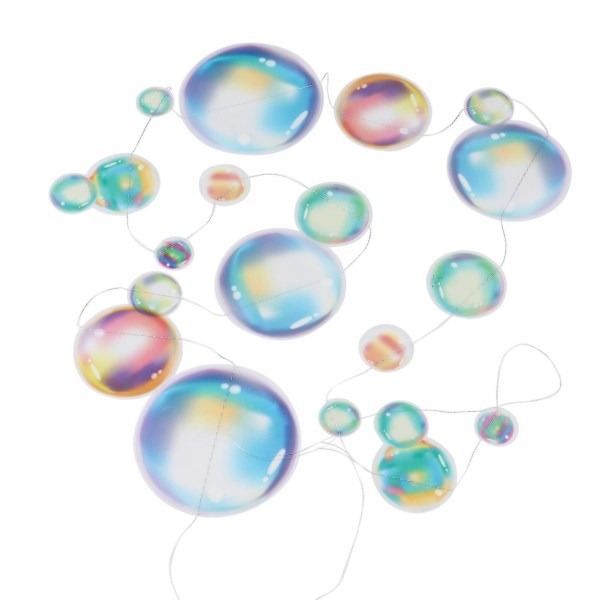Merenneidon juhlakoristelu Rainbow Bubble Garlands läpinäkyvä riippuvainen