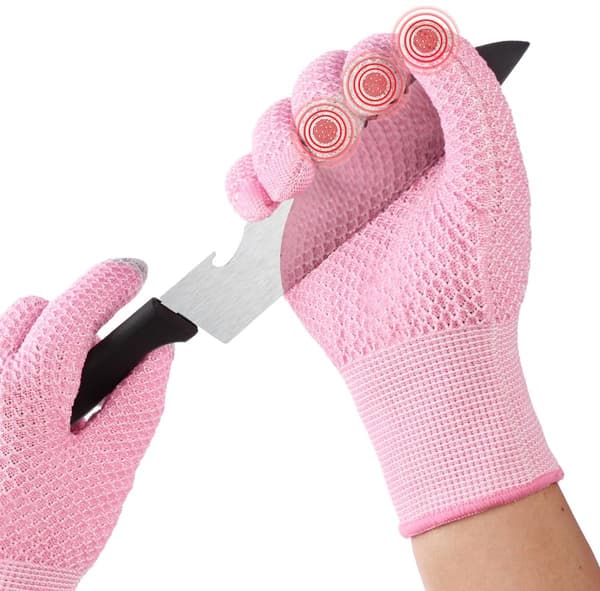 Skärbeständiga arbetshandskar - Rosa - En storlek passar alla