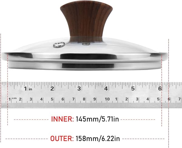 6 tums lock i härdat glas Brown 6 Inch