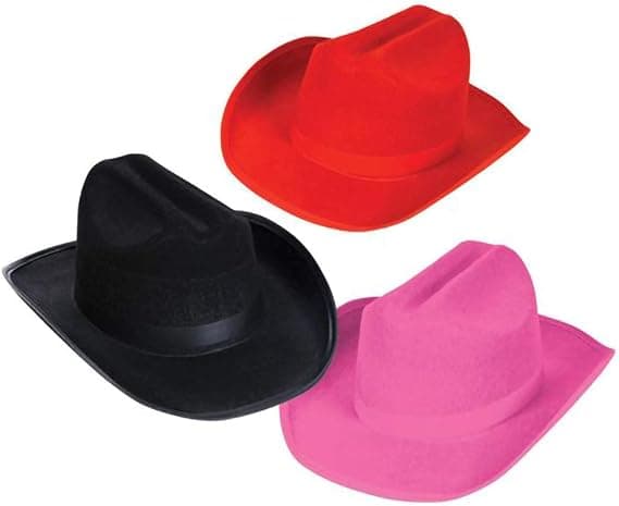 Cowboyhat Westernhat, udklædningstøj til børn, leg, festgaver, pink