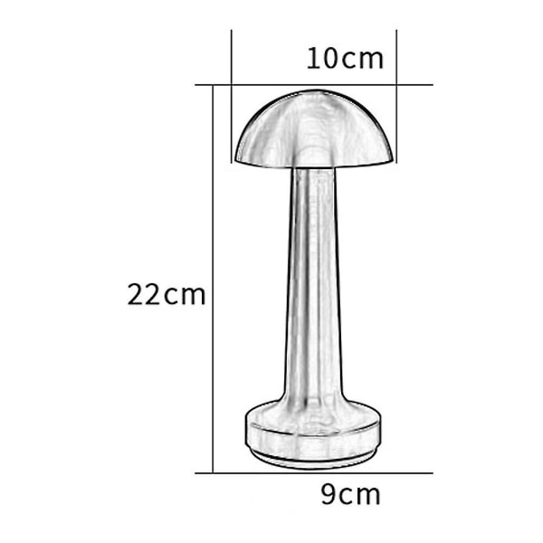 Retro Bar Bordlampe Led Skrivebord Nattelys Usb, Roségull A