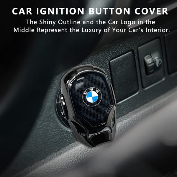 Car Start Button Cover, Scratch-Resistant Metal Car Stop Button Cover