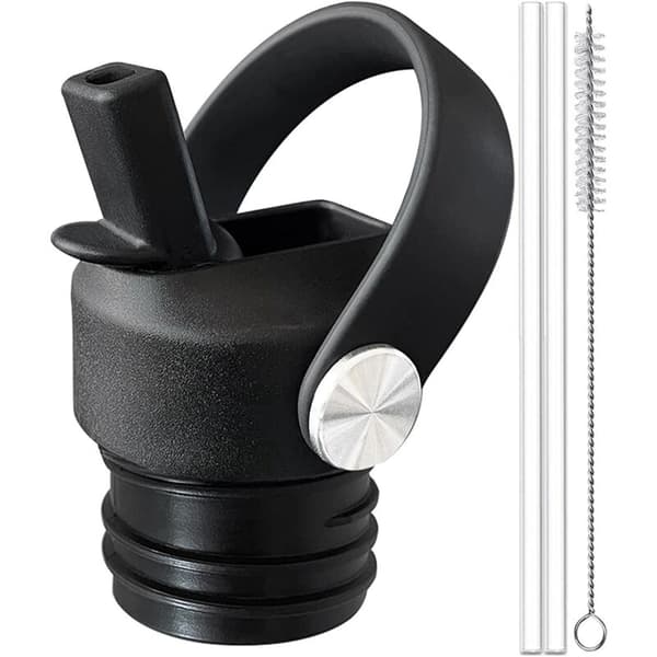 2X Flexible Handle Straw Lid for Hydro Flask 18 21 24 Oz, A Simple and Modern Replacement Lid for Most Bottles