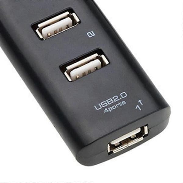 USB-hub 2.0 Multi-USB høyhastighets hub-splitter 4-porters USB-hubadapter for bærbar mottakerdatamaskin AC