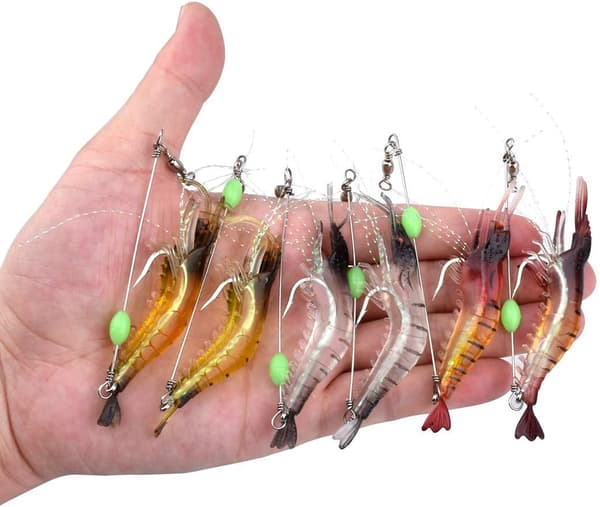 Fiskedrag, 6 konstgjorda maggotsformade drag, 9 cm / 6 g
