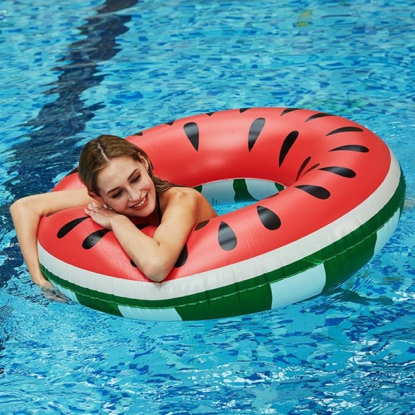 Oppblåsbare bassengflyter Barn Floaties Bassengrør Svømmeringer Frukt Vann Floaty Vannmelon Kiwi Oppblåsbare bassengleker Flyter for