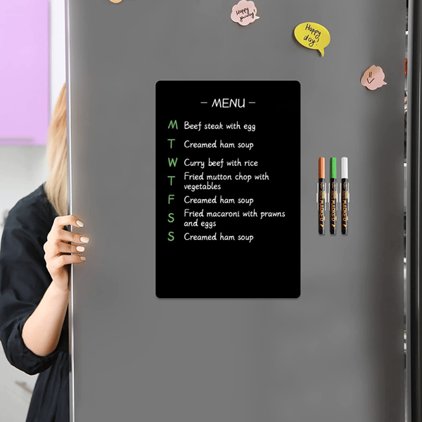 Magnetisk liten whiteboardtavla för kylskåp, kladdresistent