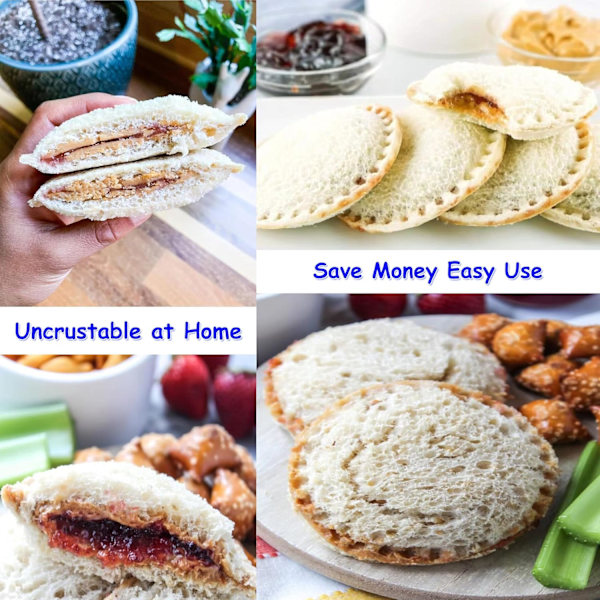 Sandwichskærer og -forsegler, Decruster Sandwich Maker til børns frokost Uncrustable Sandwich Maker, Let til madkasse og Bento Box Grå