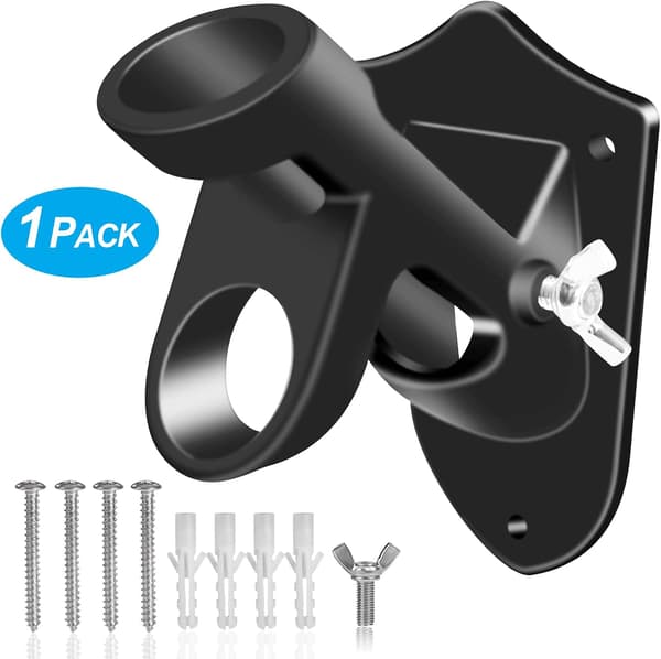 Flagpole Holder, BONWIN 1 \" Flagpole Bracket with Hardware for House Wall Mounting, 1 \" Inner Diameter, Two Positions & Aluminum