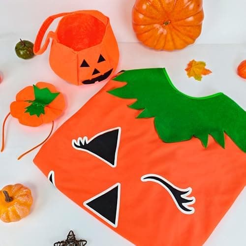 Selvlysende Halloween-poncho med slikpose og hårbånd til voksenkostumer [GKS]