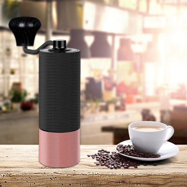 Elektrisk kaffekvarn för hushåll, slipning av kaffebönor (keramisk kärna, helt ny roséguld)