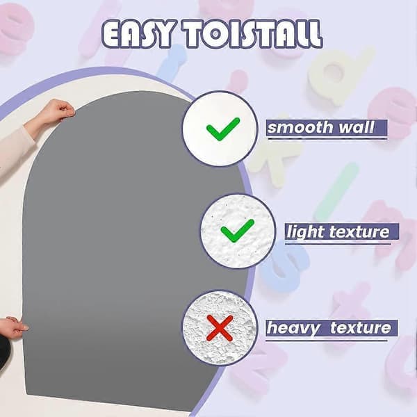 Magnetic Wall Decal for Kids - Upgraded Strong Adhesive, Thickened Iron Layer, Self-Adhesive Magnetic Chalkboard A