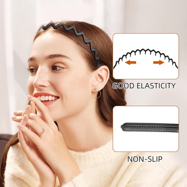 Sæt med 4 pandebånd til kvinder - Håraccessories - Hårbånd til kvinder - Pandebånd - Tiara - Zig Zag - Pandebånd til mænd og kvinder