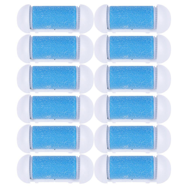 12 st Elektriska Fotfilvalsar för Callusborttagning Ersättningsvalsar för Fotfil Fotvård Verktyg Blå 6x2.5cm Blue 6x2.5cm