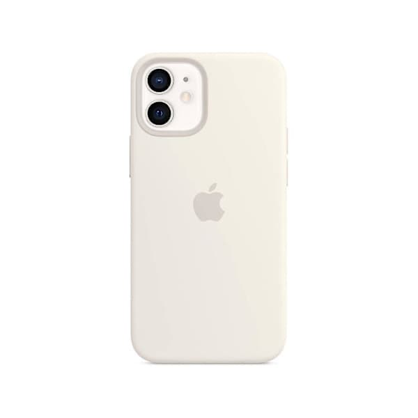 Silikondeksel med MagSafe til iPhone 12 Mini Hvit White