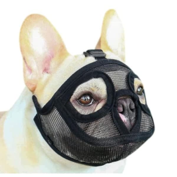 Justerbar Bulldog Munkorg Stopp Biting Chewing Barking Størrelse M SJX