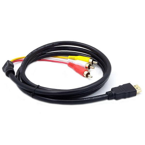 1080P HDMI-kompatibel han S-Video til 3 RCA AV-lydkabel med SCART til 3 RCA Phono-adapter