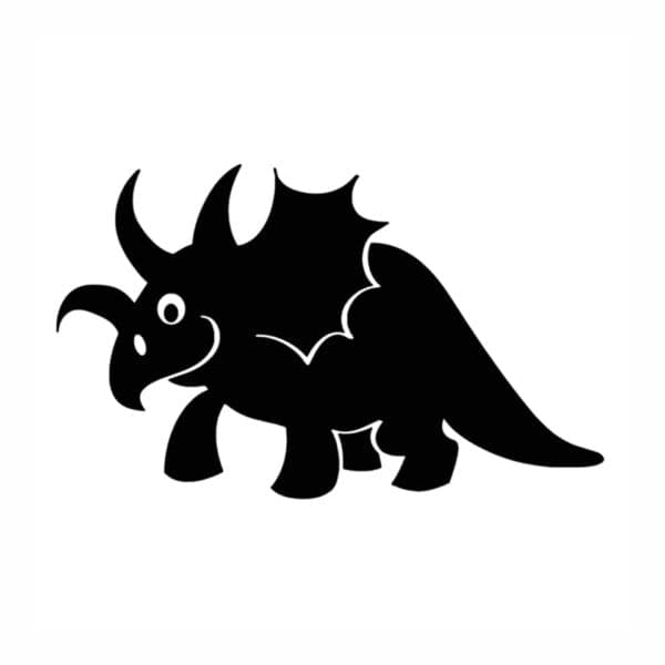 Søt dinosaur vinyl veggdekor brun brown