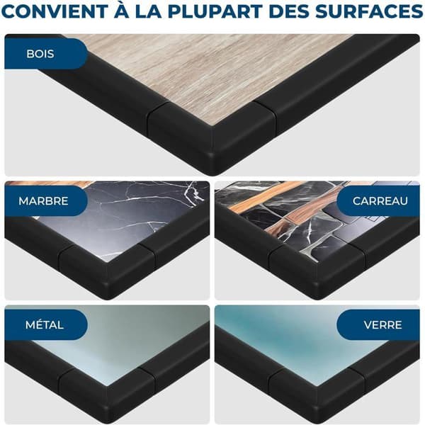 Foam Edge Protector Strip - 6.2 m and 12 Corners - Soft NBR - Table Edge Safety - For Homes with Children - Black