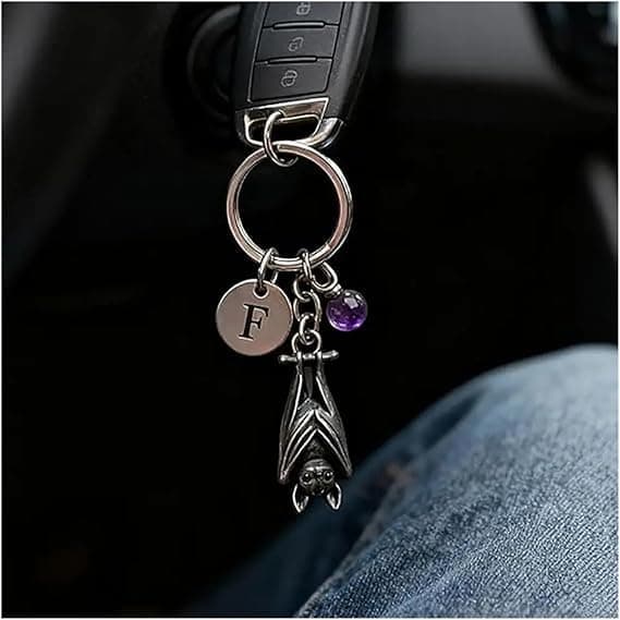 Encouraging Bat Keychain - Thoughtful Handmade Inspirational Keychain Personalized Emotional Support Gift with Bat