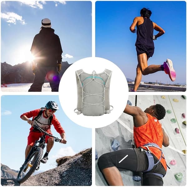 Hydration Backpack - Adjustable Straps - 2L Water Bladder - Multifunctional Pockets - For Running and Cycling - Outdoor Adventures