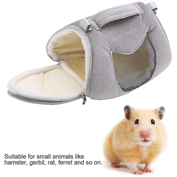 Hamster Travel Bag, Breathable Small Pet Carrier Reptile Outdoor Travel Bag