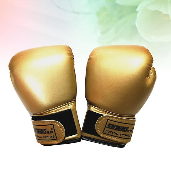 1 Par Barnboxningshandskar Pärlemor Glans Ren Färg Boxningshandskar Svampformande Foder Boxningshandske Golden 23*15cm
